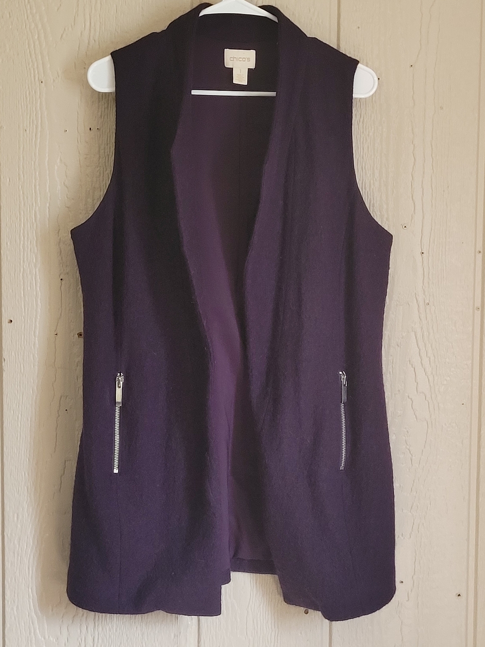 Chico's Sleeveless Open-Front Vest